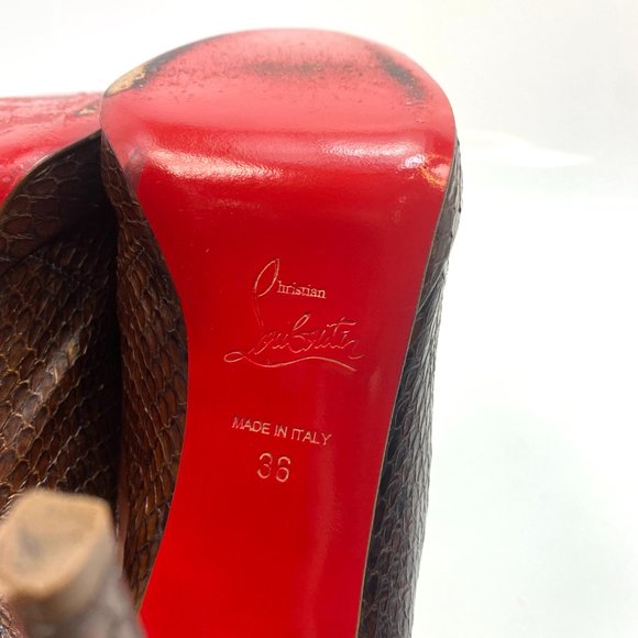 Christian Louboutin New Simple Python Heels 36 - Picture 9 of 11